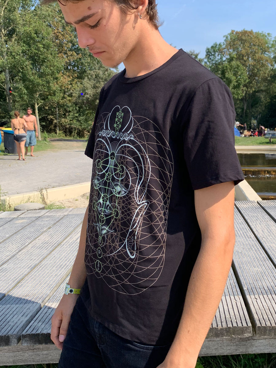 Buddha Vibes T-Shirt Black — Image 2 by Symbolika