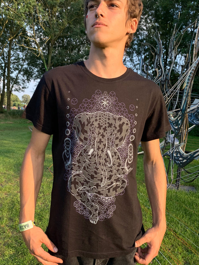 Ganescher Mathematical Hindu Deity Men's T-Shirt Black