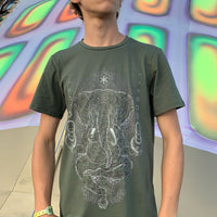 Ganescher Olive - Sacred Geometry Hindu Art Men's T-Shirt