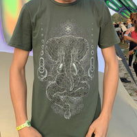 Ganescher Olive - Sacred Geometry Hindu Art Men's T-Shirt