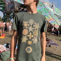 Cabalistic Tree Olive - Sacred Geometry Men's T-Shirt
