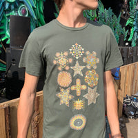 Cabalistic Tree Olive - Sacred Geometry Men's T-Shirt
