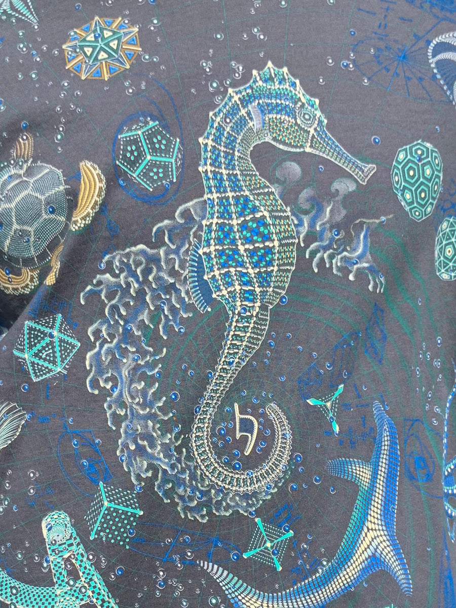 Blueprint II Sea T-Shirt Grey — Image 2 by Symbolika