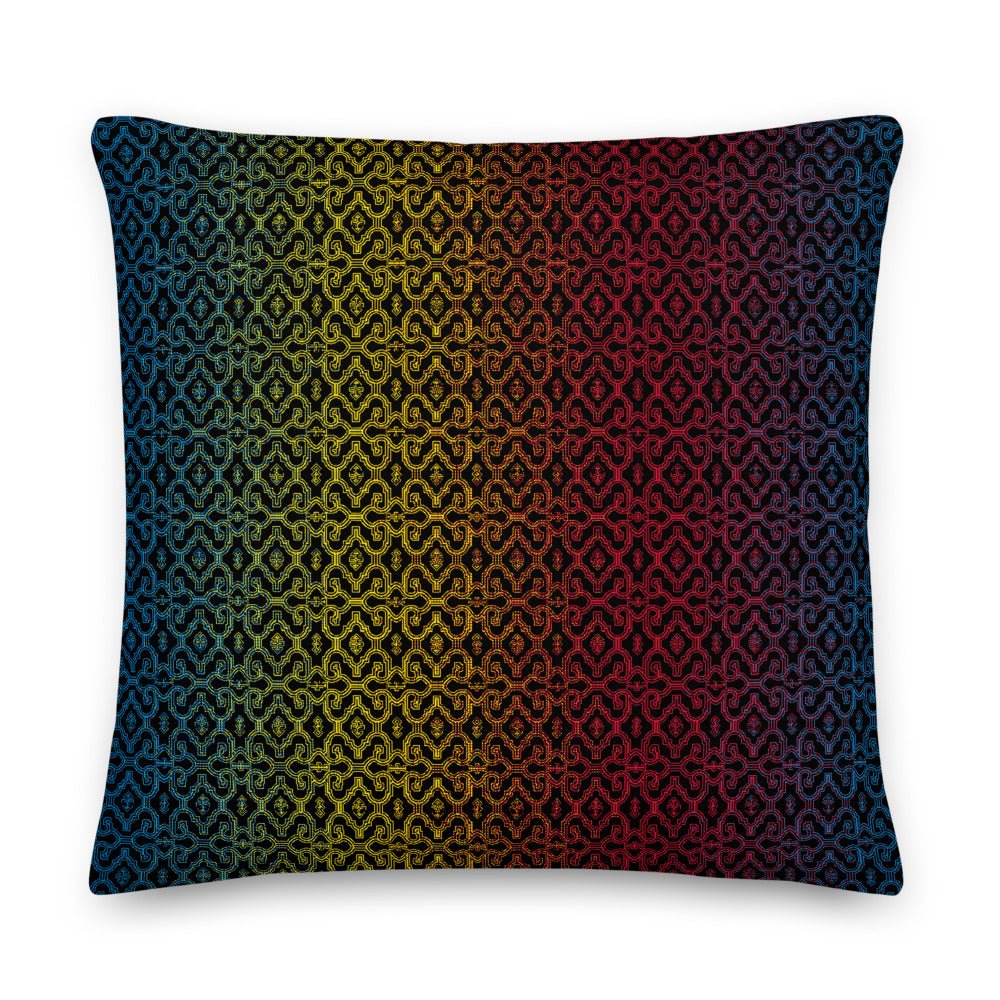 Shipibo Gradient - Square Pillow (L) - symbolika