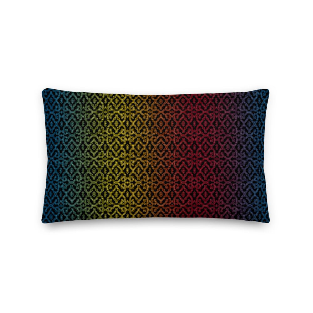 Shipibo Gradient - Rectangular Pillow - symbolika