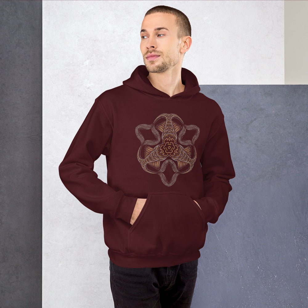 Coiled Mandala Hoodie Choice of Colors — visionary art by Symbolika