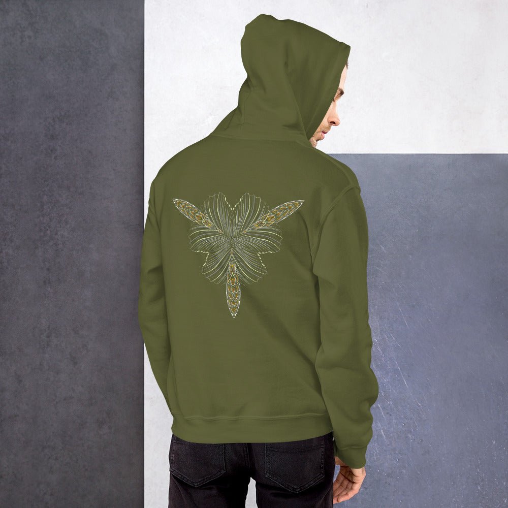 Dragonfly Mandala Shrooms Hoodie Choice of Colors — Image 2 by Symbolika