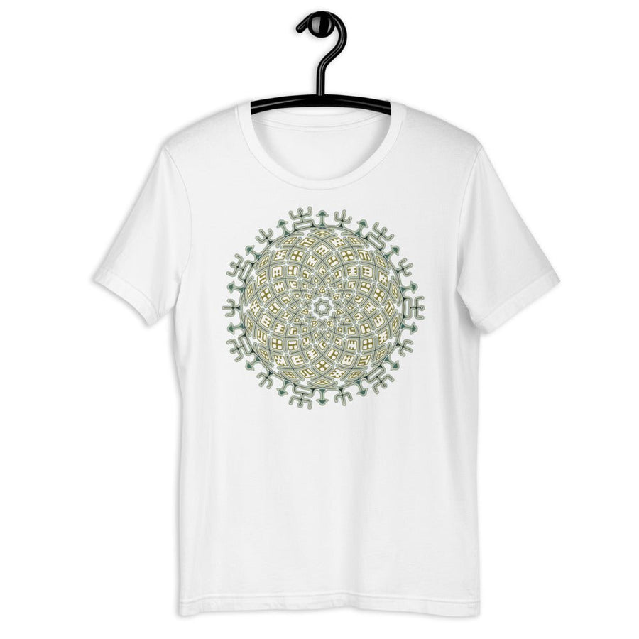 Vortex Cross Short - Sleeve Women T-Shirt - White - Made to order - symbolika