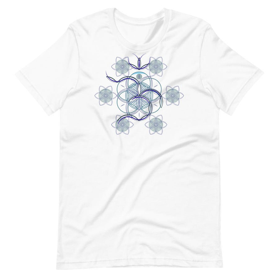 Flower Of Life - OM - Short - Sleeve Women T-Shirt - WHITE - Made to order - symbolika