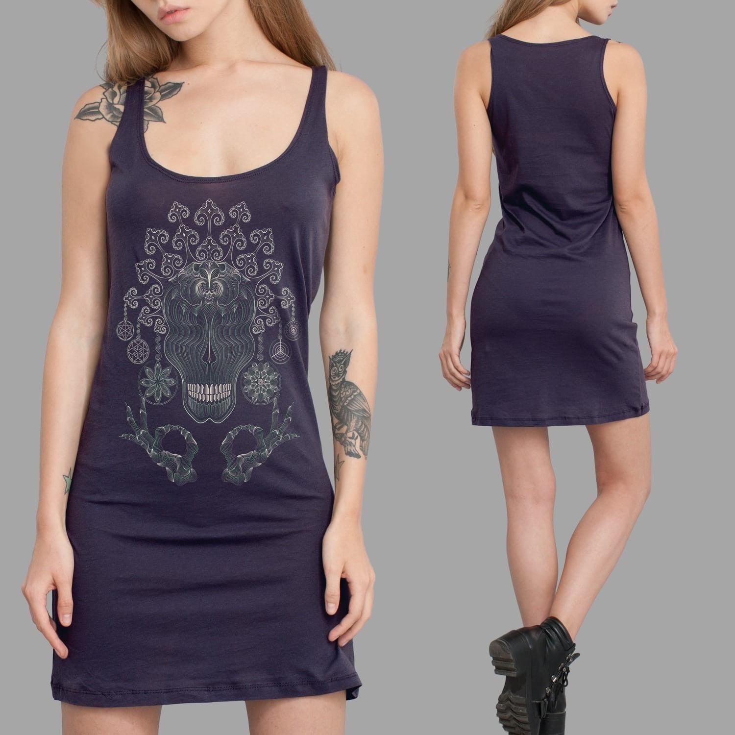 Gulgalta Dress Aubergine — Image 4 by Symbolika