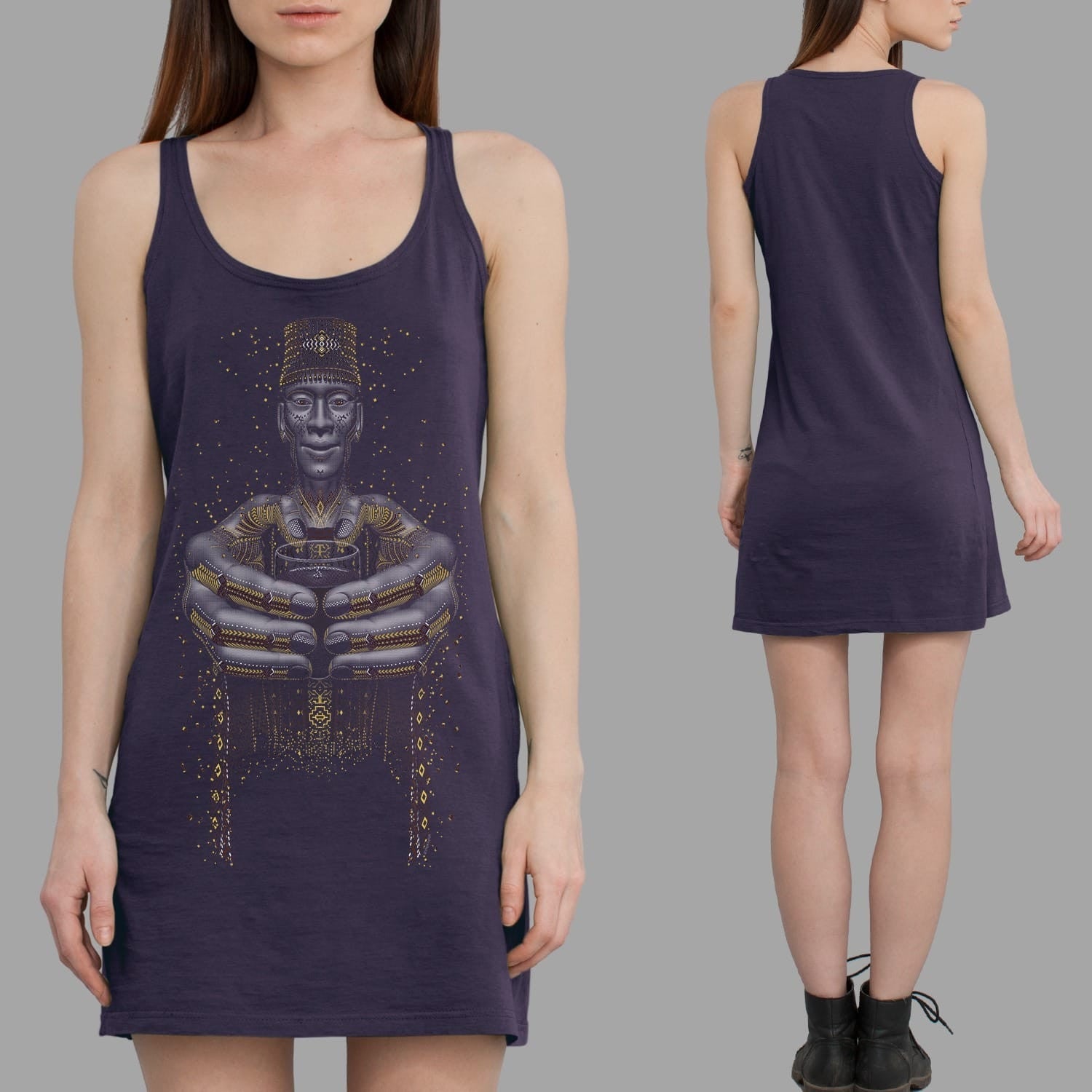 Second Cup Dress Aubergine — Image 3 by Symbolika