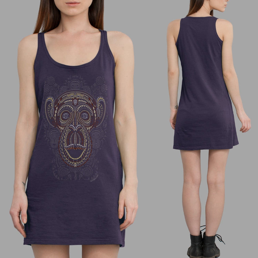 Ta Wise Monkey Dress Aubergine — Image 2 by Symbolika