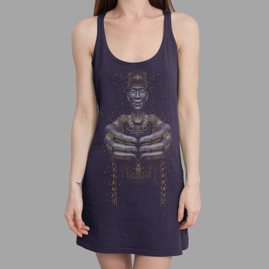 Second Cup Dress Aubergine — visionary art by Symbolika