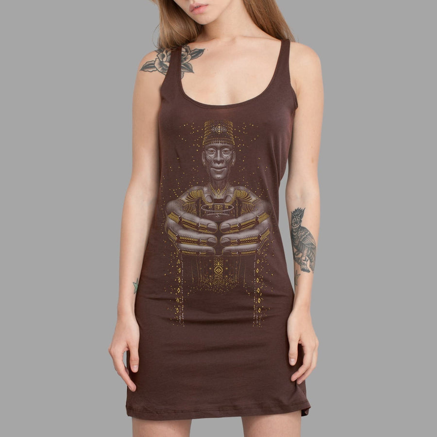 Second Cup Dress Brown — visionary art by Symbolika