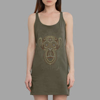 Tā Moko Damenkleid - Olivgrün