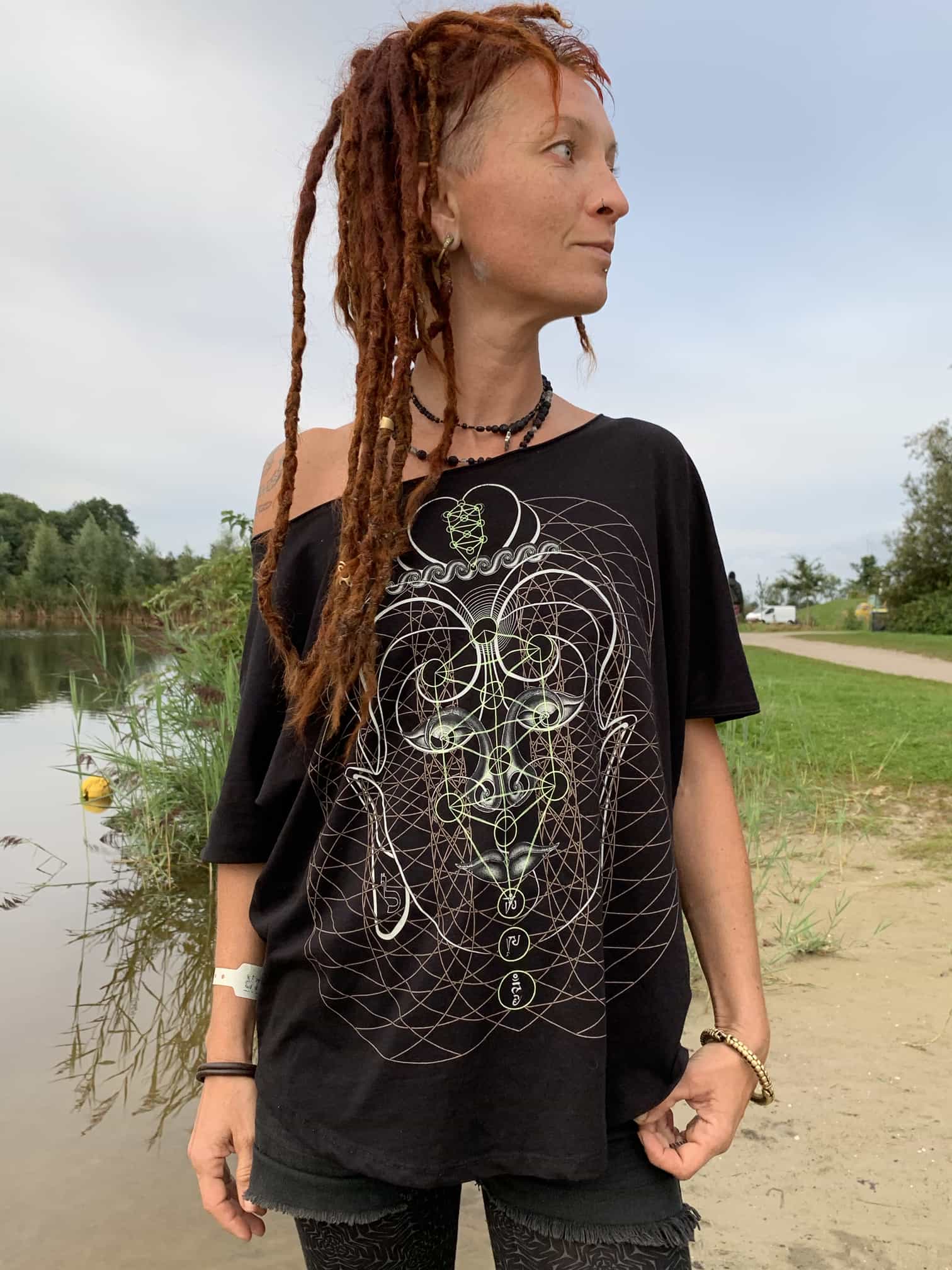 Buddha Vibes Loose T-Shirt Choice of Colors — visionary art by Symbolika