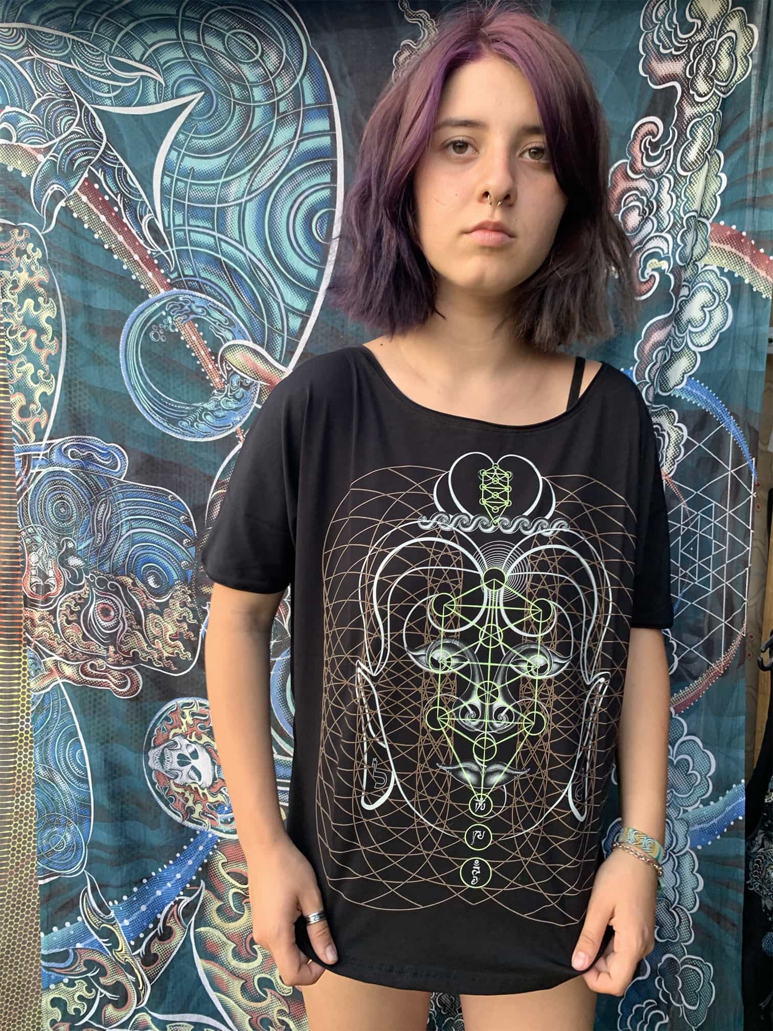 Buddha Vibes Loose T-Shirt Choice of Colors — Image 2 by Symbolika