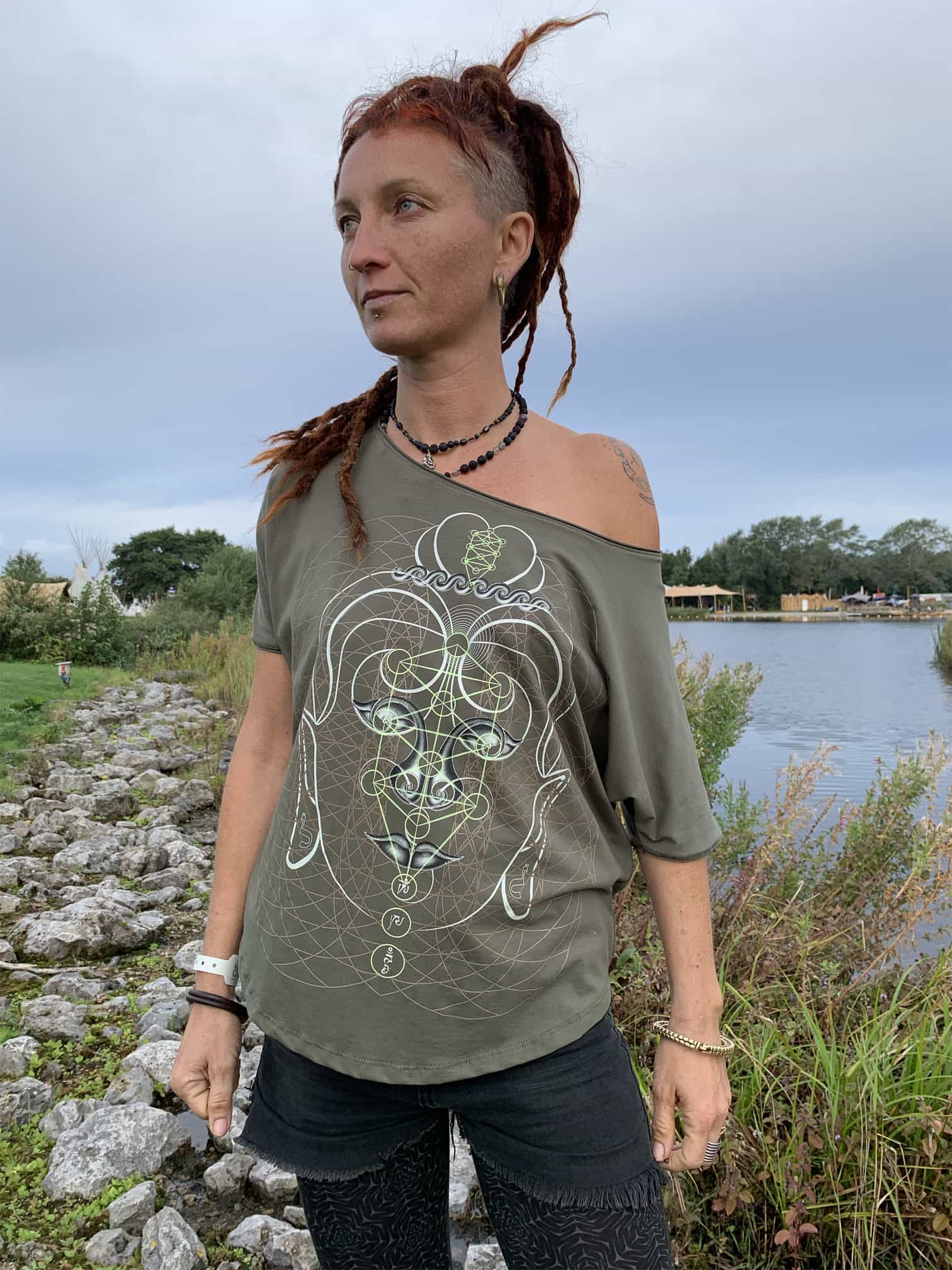 Buddha Vibes Loose T-Shirt Choice of Colors — Image 5 by Symbolika