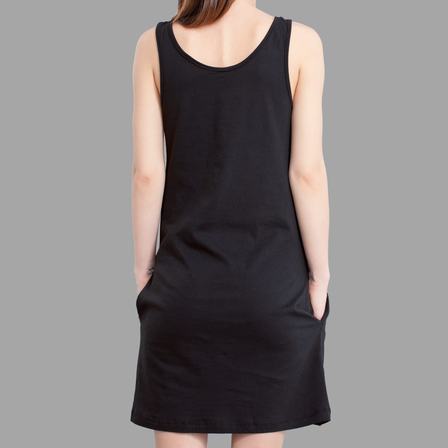 Dance Like A Tree Women Pocket Dress - Black - symbolika