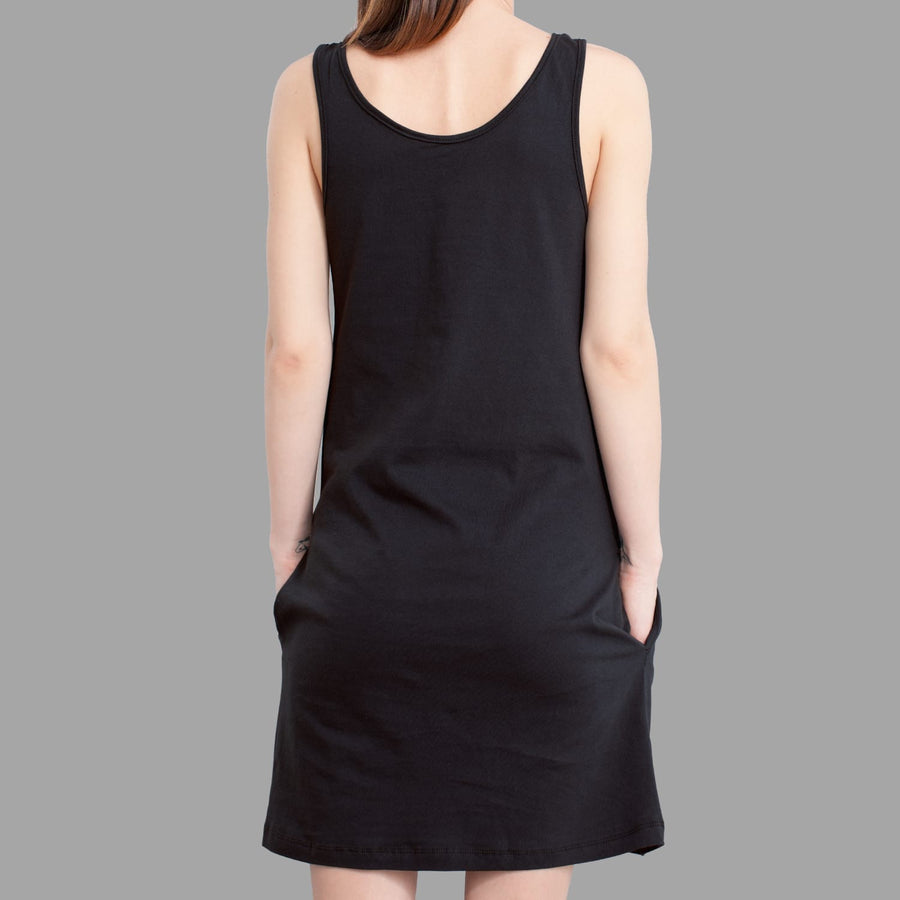 Dance Like A Tree Women Pocket Dress - Black - symbolika