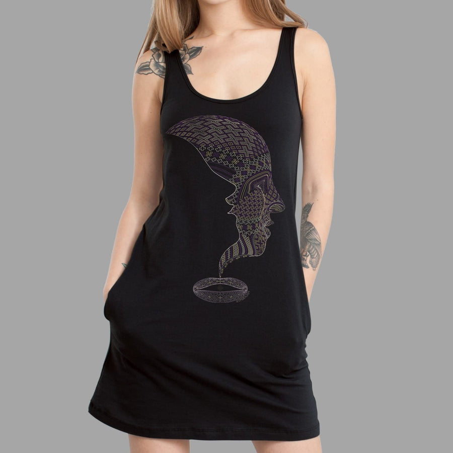 Icaruna Women Pocket Dress - Grey - symbolika