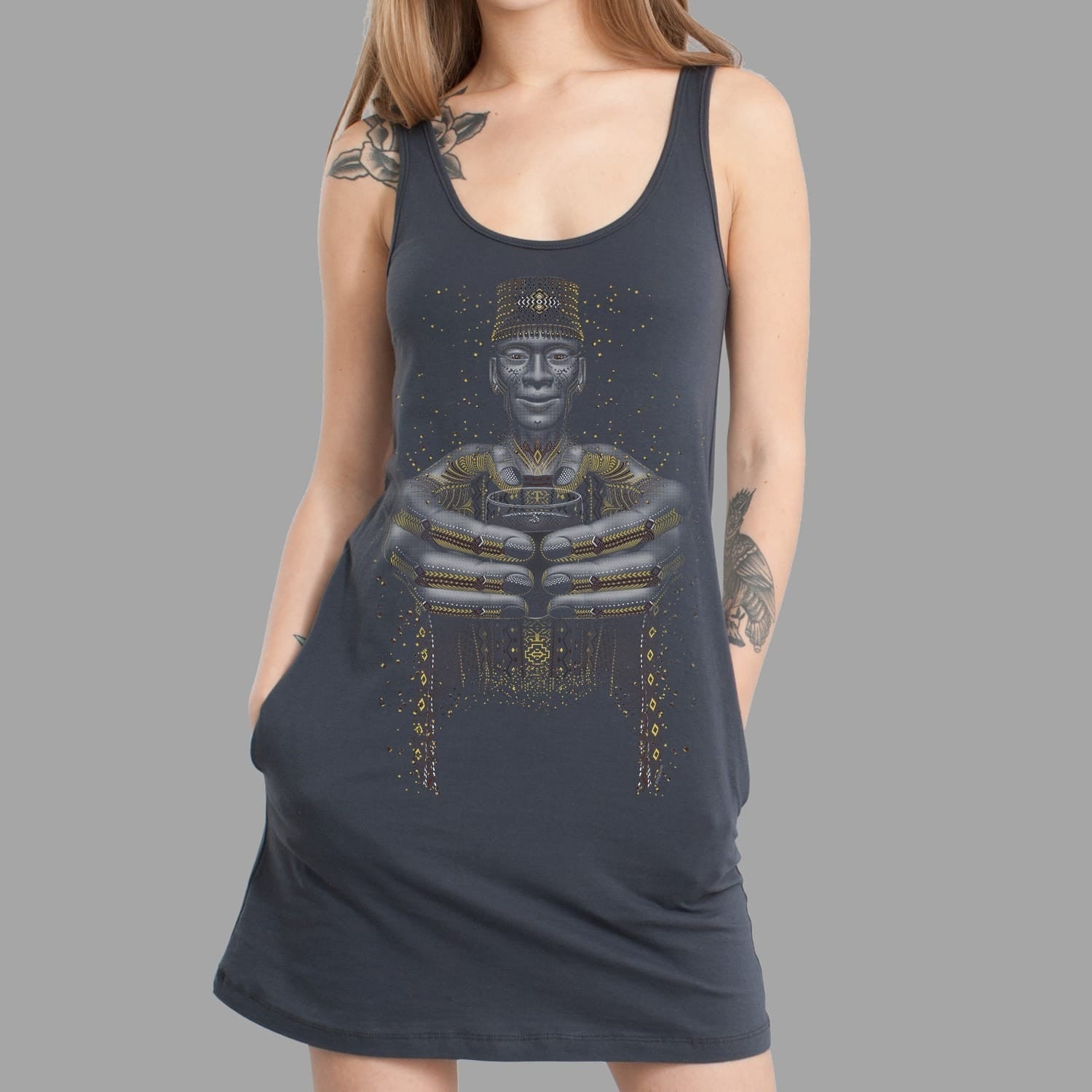 Second Cup Women Pocket Dress - symbolika