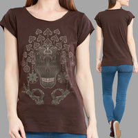 Gulgalta Damen T-Shirt – Slim Fit – Braun