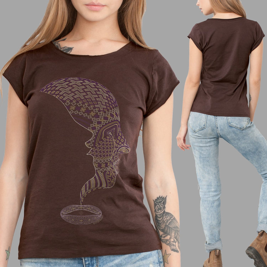 Icaruna Slim Fit T-Shirt Brown — Image 3 by Symbolika