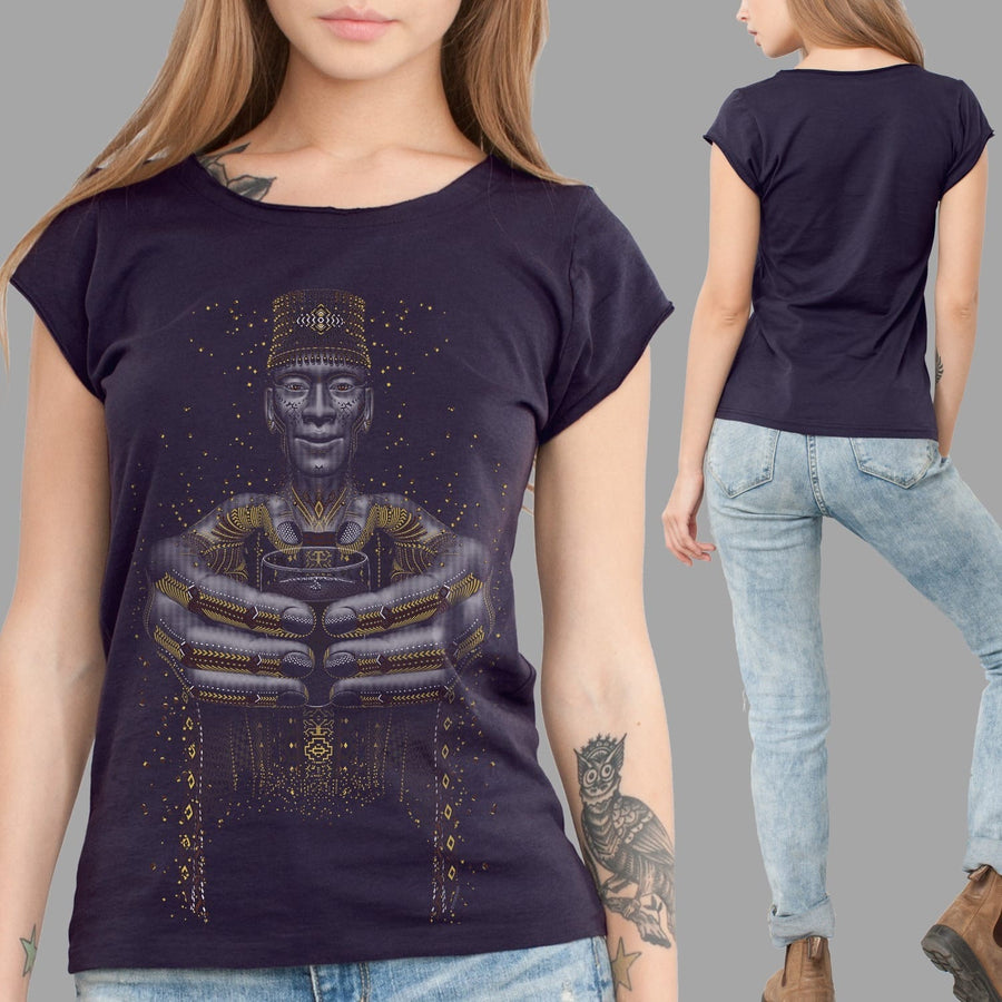 Second Cup Slim Fit T-Shirt Aubergine — Image 3 by Symbolika