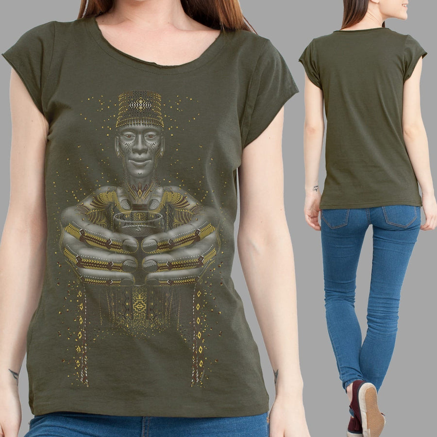 Second Cup Slim Fit T-Shirt Olive — Image 3 by Symbolika