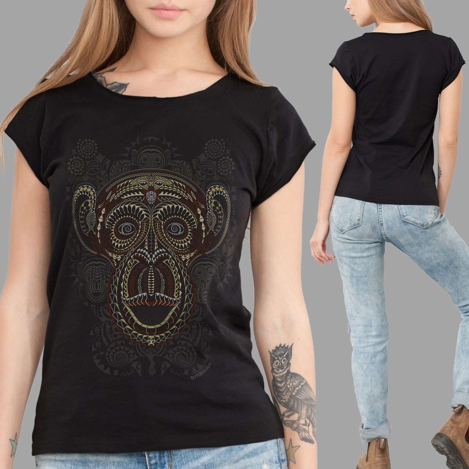 Ta Wise Monkey Slim Fit T-Shirt Choice of Colors — Image 3 by Symbolika