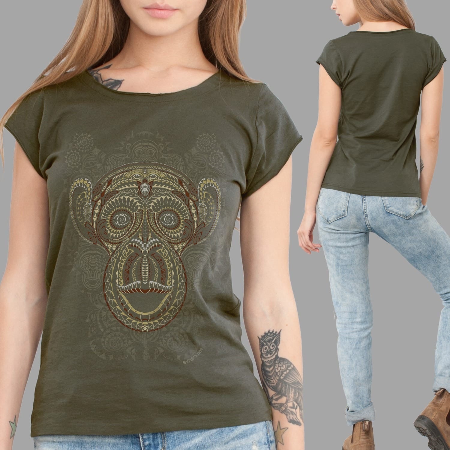 Ta Wise Monkey Slim Fit T-Shirt Choice of Colors — Image 8 by Symbolika