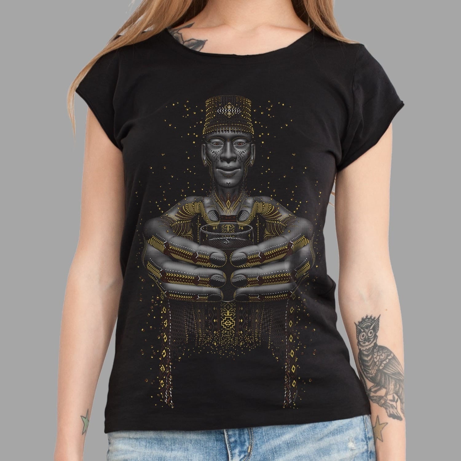 Second Cup Slim Fit T-Shirt Choice of Colors — visionary art by Symbolika
