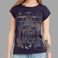 Camiseta Yogabhoga para mujer - Corte regular - Negra