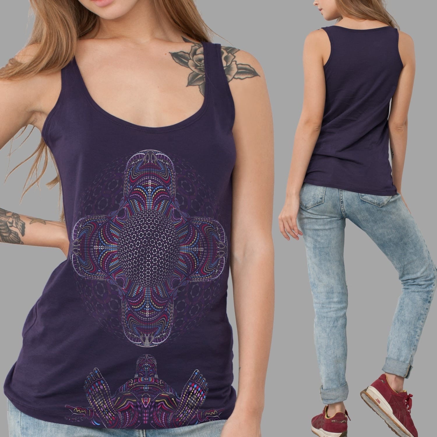 DMT HD Tank Top Aubergine — Image 2 by Symbolika