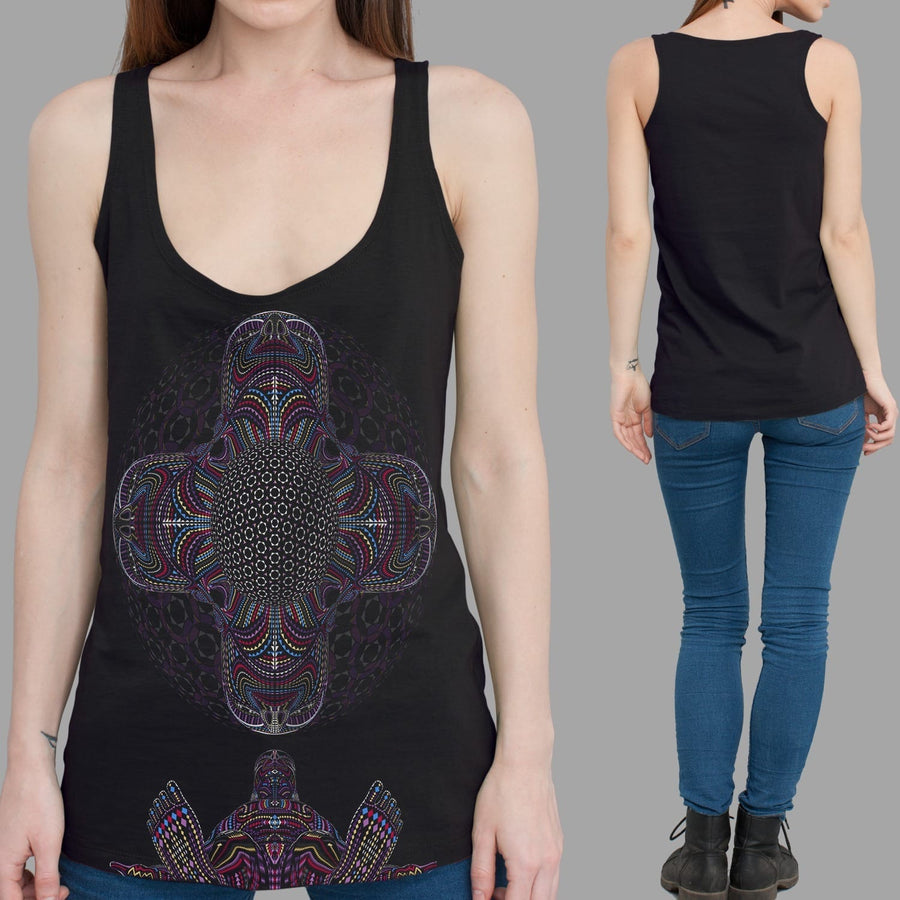 DMT HD Tank Top Black — visionary art by Symbolika