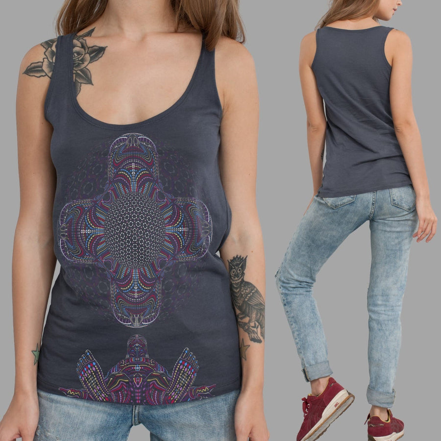 DMT HD Tank Top Grey — visionary art by Symbolika