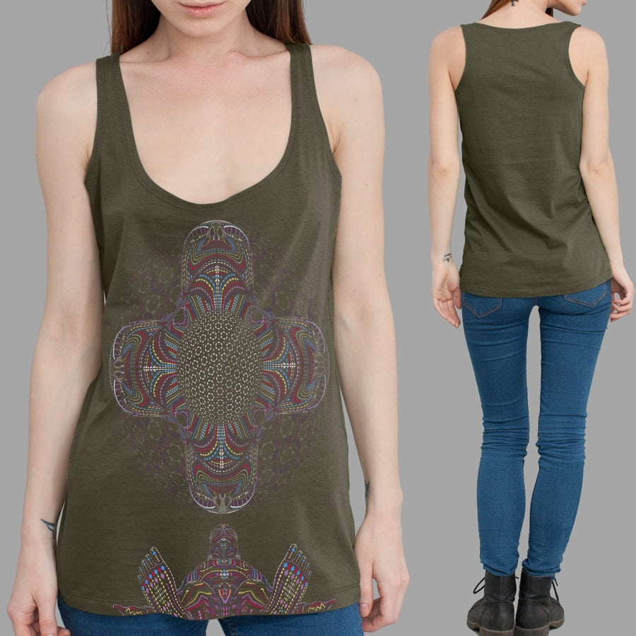 DMT HD Tank Top Olive — Image 2 by Symbolika