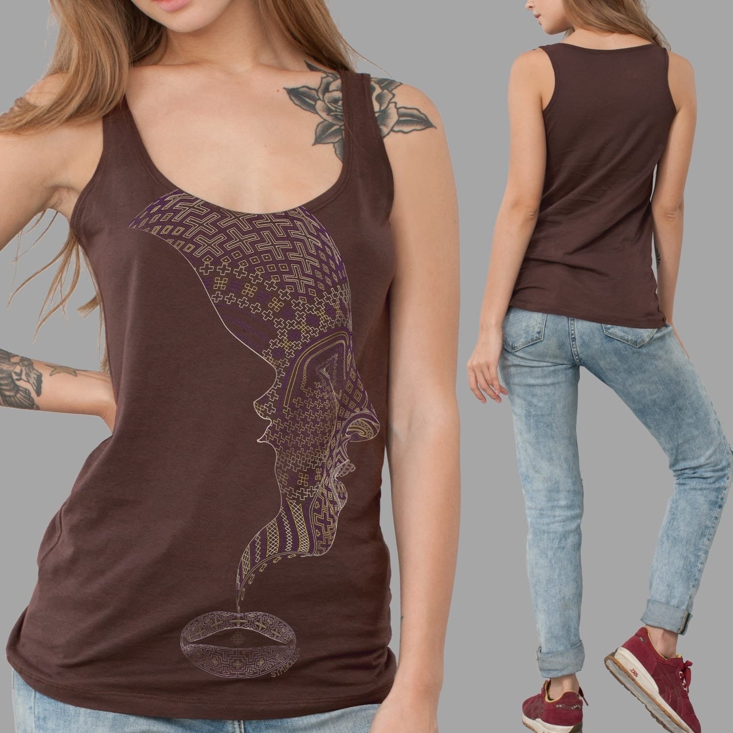 Icaruna Tank Top Brown — Image 2 by Symbolika
