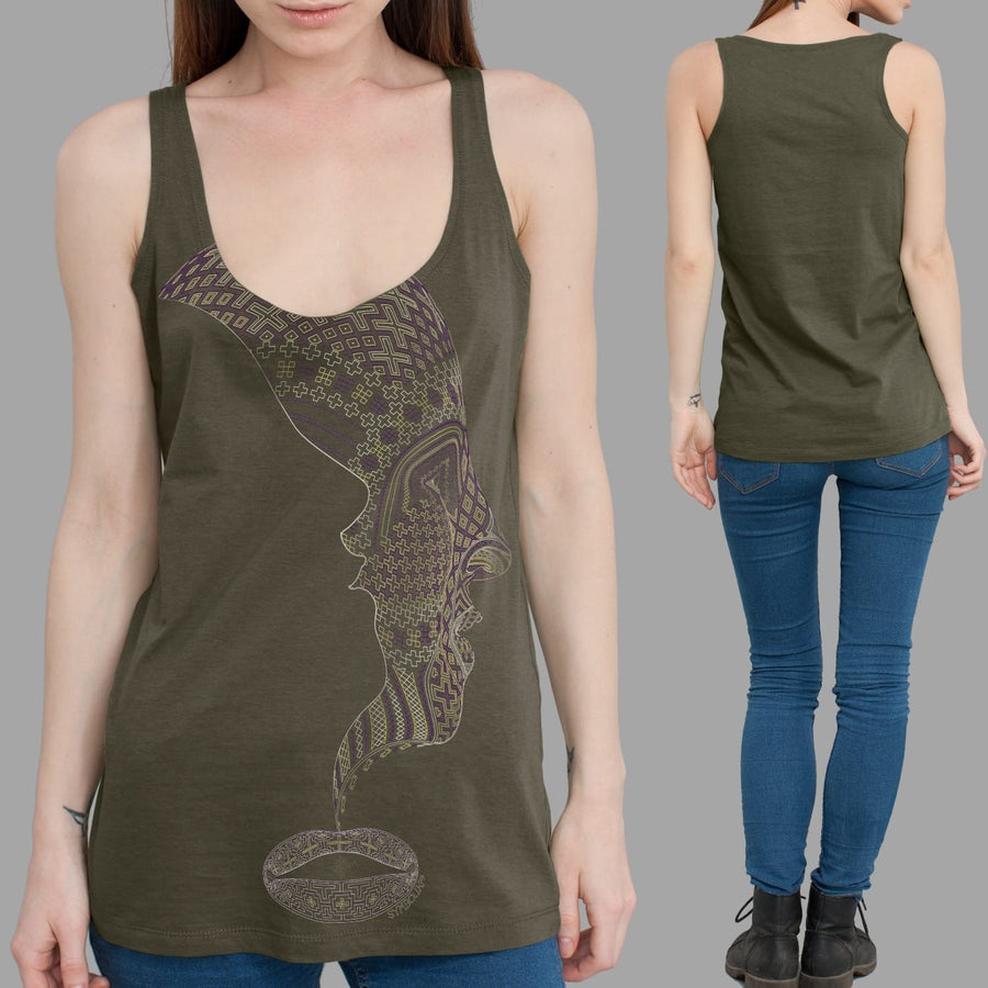 Icaruna Tank Top Olive — Image 2 by Symbolika