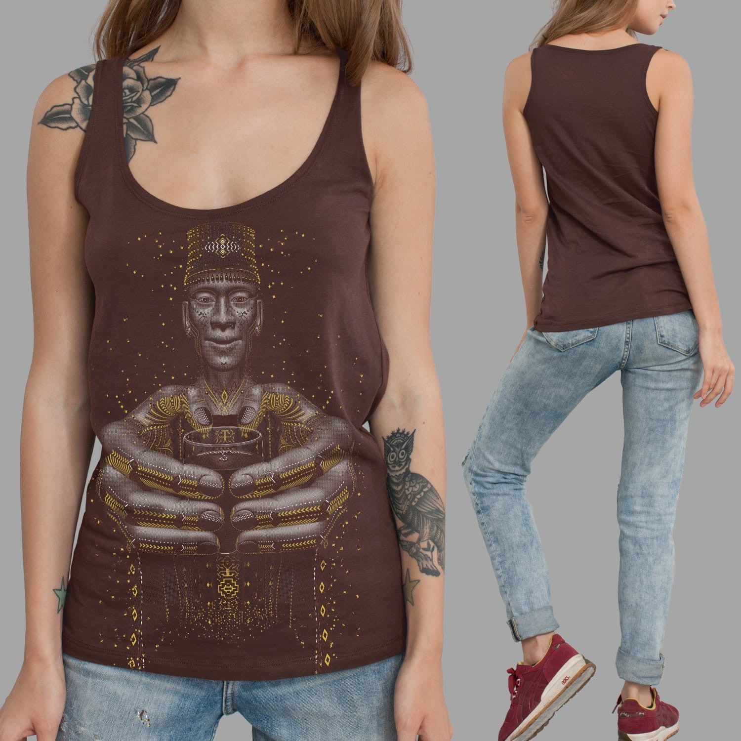 Second Cup Tank Top Brown — Image 2 by Symbolika