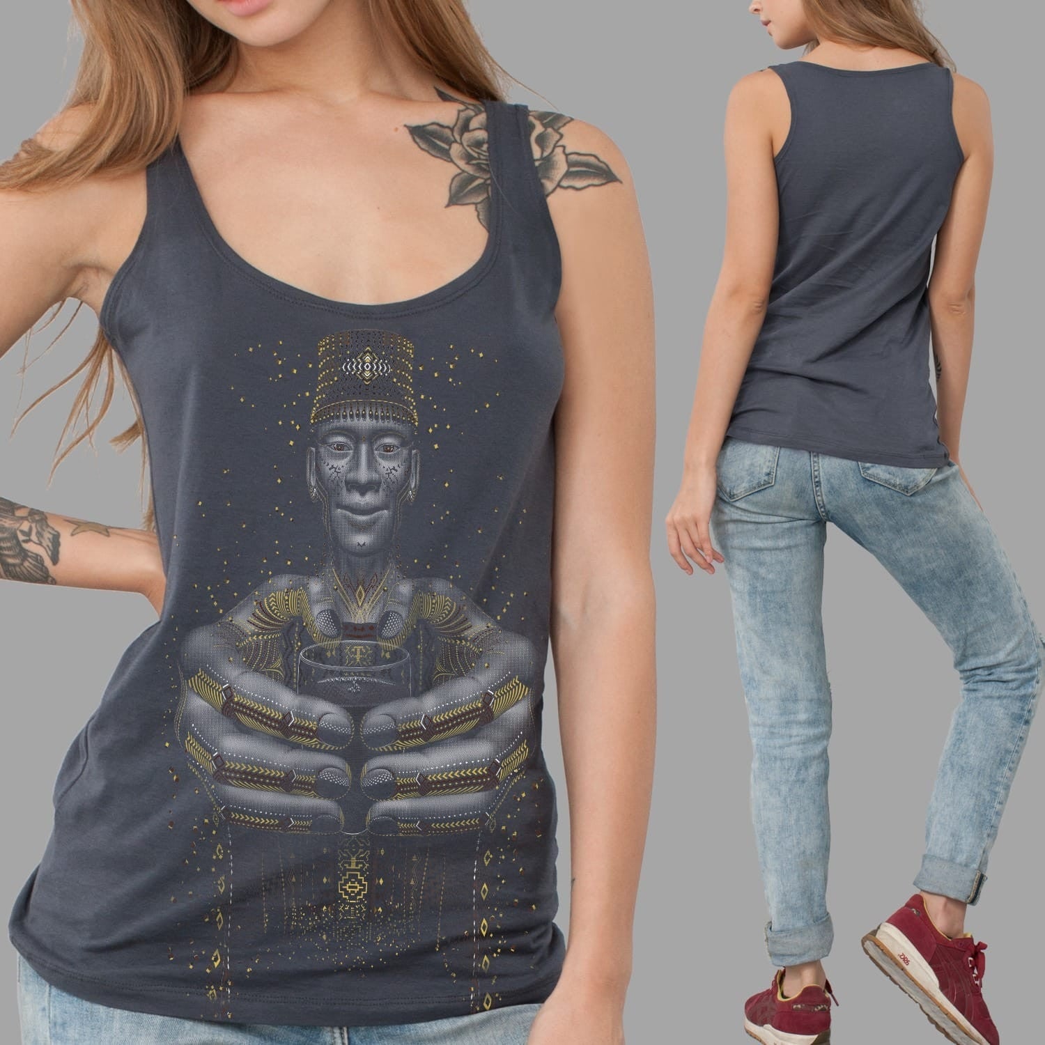 Second Cup Tank Top Grey — Image 2 by Symbolika