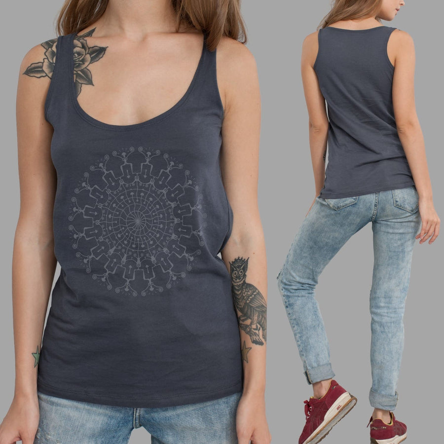 Shrooms Hora Tank Top Grey — Image 2 by Symbolika