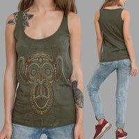 Tā Moko Women Tank Top - Olive