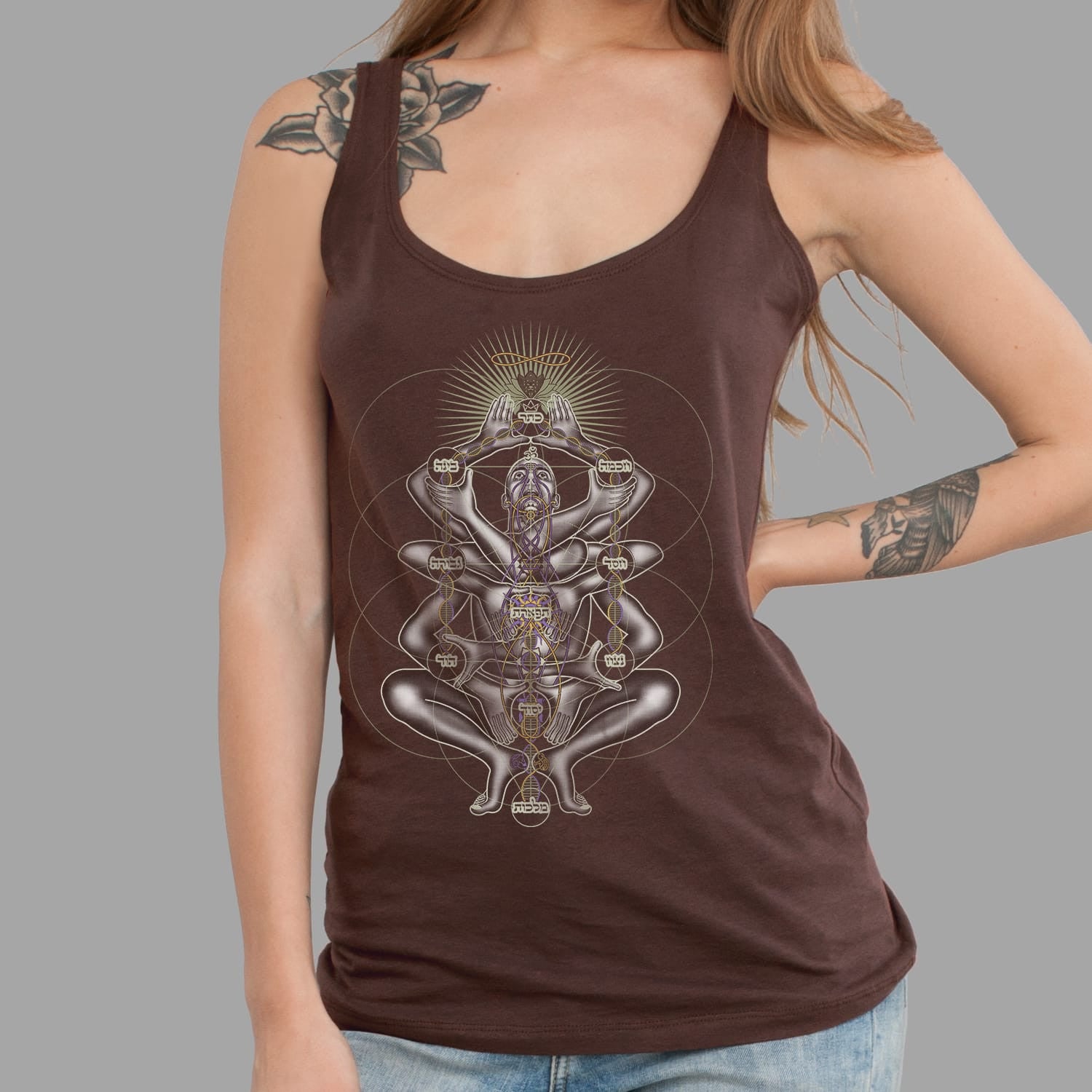 Dance Like A Tree Tank Top Brown — Image 2 by Symbolika