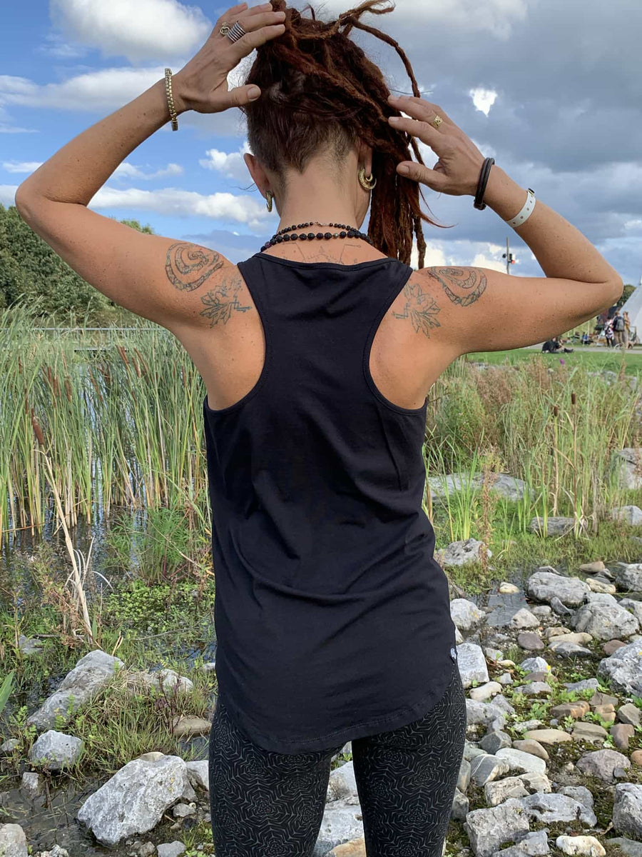 Buddha Vibes Tank Top Black — Image 6 by Symbolika