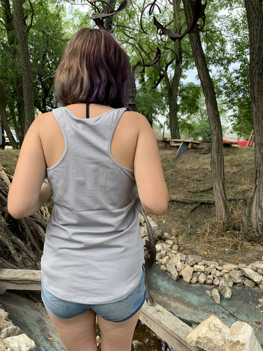 Buddha Vibes Hung Women Vest Top - Pearl - symbolika