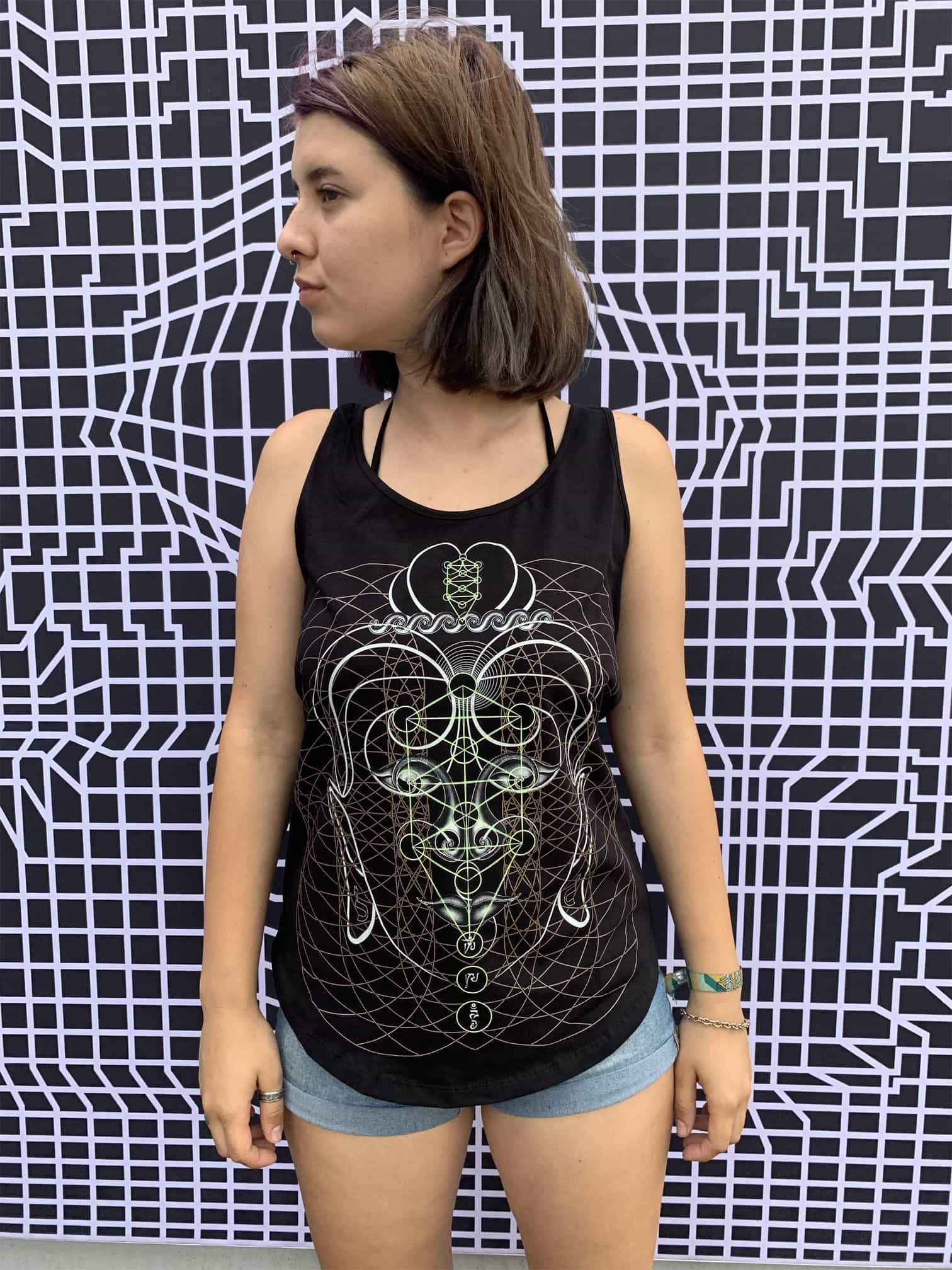 Buddha Vibes Tank Top Black — Image 2 by Symbolika