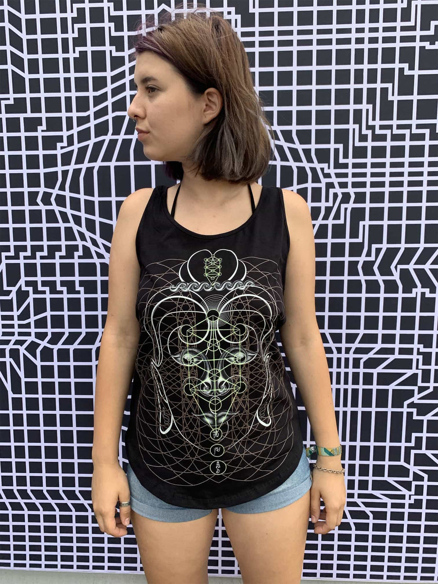 Buddha Vibes Tank Top Black — Image 2 by Symbolika