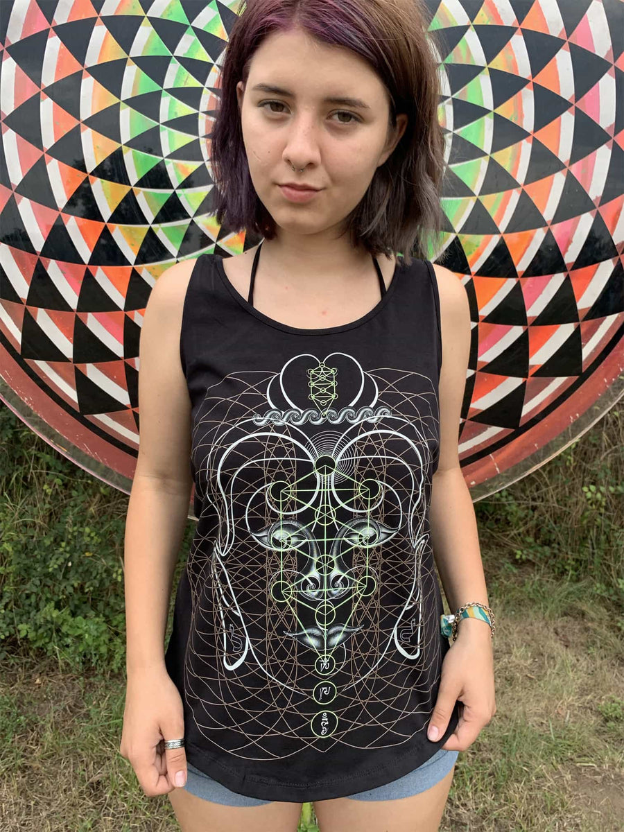 Buddha Vibes Tank Top Black — Image 3 by Symbolika